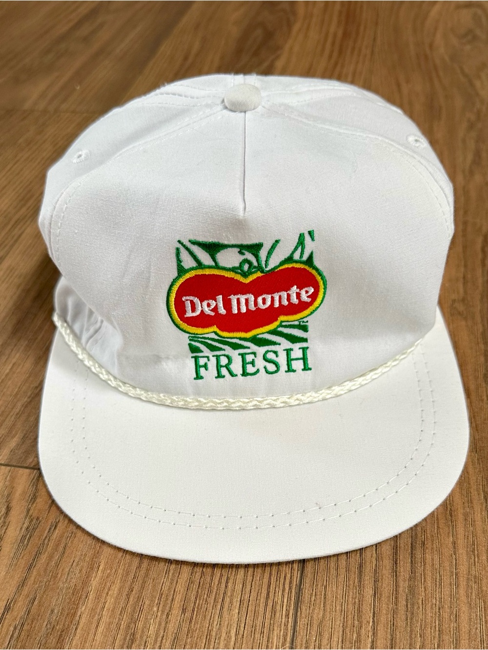 NWOT Vintage 80s Del Monte White 'Fresh' Logo Hat